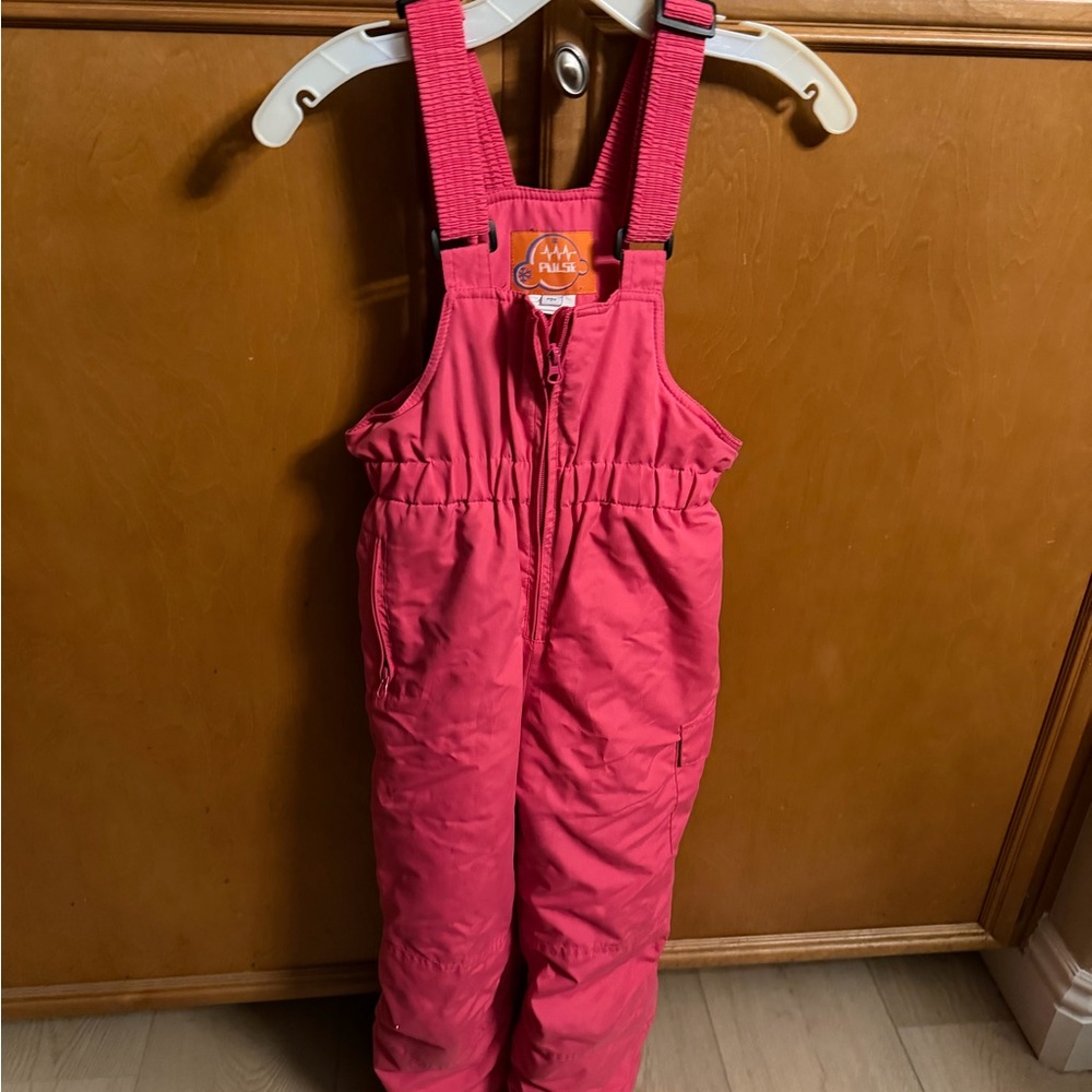 Pulse Vibrant Pink Kids Snow Overalls